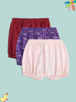 MINI KLUB - Girls Multi-Color Shorts (Pack of 3)