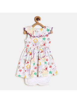 MINI KLUB - Girls Peach & White Dress (Set of 2)