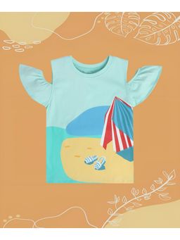 MINI KLUB - Kids Girls Blue Knit Top