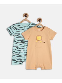 MINI KLUB - Boys Multi Color Rompers (Pack of 2)