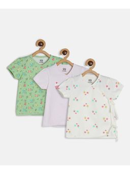 MINI KLUB - Girls Multi Color T-Shirt (Pack of 3)