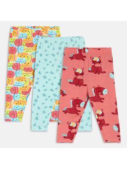 MINI KLUB - Girls Multi Color Leggings (Pack of 3)