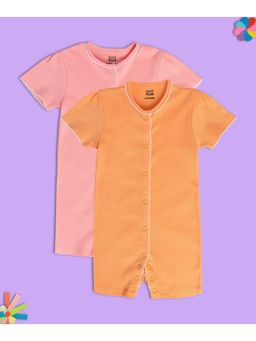 MINI KLUB - Girls Multi Rompers (Pack of 2)