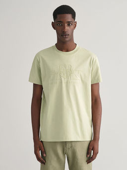 GANT - Men Green Printed Round Neck Short Sleeves T-Shirt