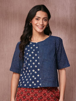 Fabindia - Indigo Printed Top