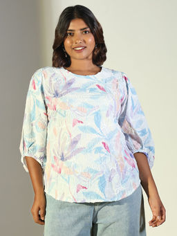 SHOWOFF - Blue Floral Top
