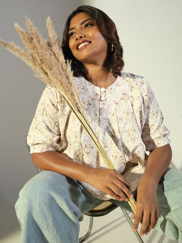 SHOWOFF - Off White Floral Top