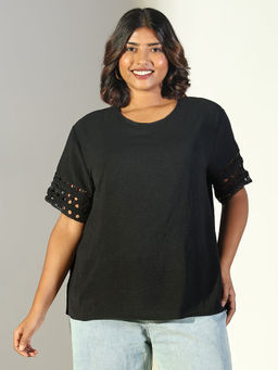SHOWOFF - Black Solid Top