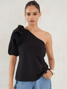 Femmella - Black Solid Top
