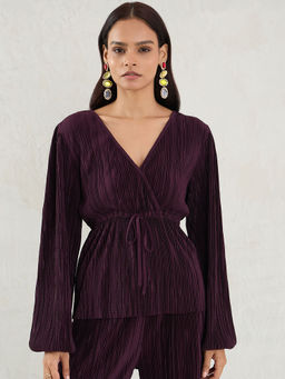 Femmella - Wine Self Design Top