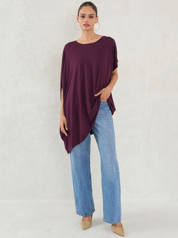 Femmella - Purple Solid Tunic