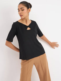 SALT Attire - Black Solid Top