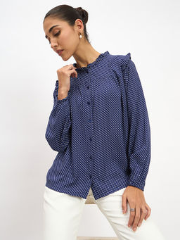 SALT Attire - Blue Polka Dots Top