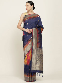 Soch - Woven Design Art Silk Saree with Unstitched Blouse