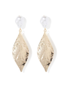 Forever New - Macy Single Leaf & Pearl Drop Earring