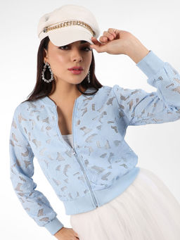 Campus Sutra - Womens Self-Design Botanical Jacket