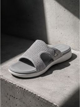 Indifeet - x Groway Women Grey Broad-Strap Knitted Mesh Sandals