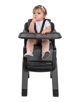 Nuna - Zaaz High Chair–Height Adjustable–0M+ (Upto 100Kg)–Removable Tray–Pewter