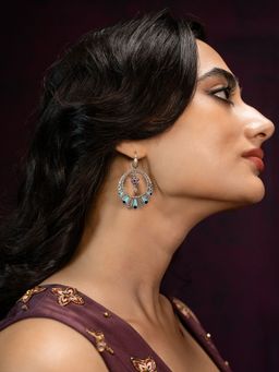 Shaya by CaratLane - 925 Silver Sur Multi-Color Drop Earrings