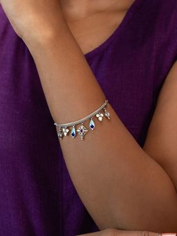 Shaya by CaratLane - 925 Silver Mezaj Multi-Color Bracelet