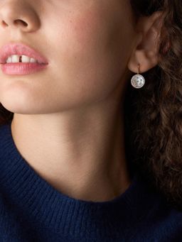 Fossil - Merrit Stone Studded Stainless Steel Drop Earrings