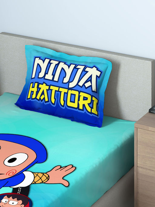 Buy DDECOR Ninja Hattori 210TC 100% Cotton Single Bedsheet with