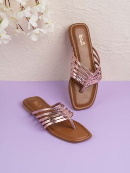 Inc.5 - Women Rose Gold Casual Flats