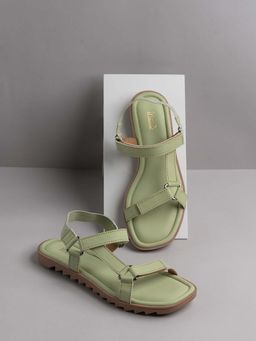 Inc.5 - Women Green Party Wear Solid Sandals