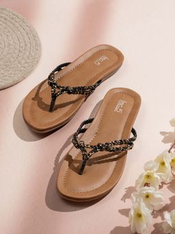 Inc.5 - Women Black Party Wear Flats