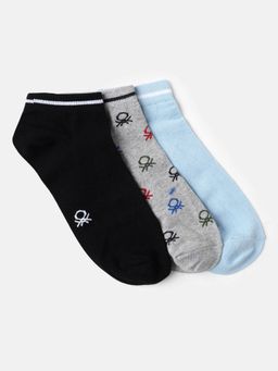 United Colors of Benetton - Unisex All Over Icon Ankle Length Socks (Pack of 3)