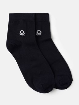 United Colors of Benetton - Unisex Navy Blue Solid Invisible Liner Socks