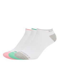 SKECHERS - Women Multi-Color Colorblock Non Terry Low Cut Socks (Pack of 3)