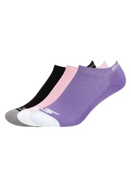 SKECHERS - Women Multi-Color Colorblock Non Terry Low Cut Socks (Pack of 3)