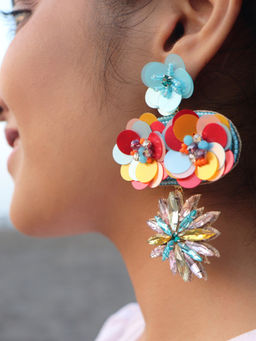 Label Pooja Rohra - Multi-Color Coral Earrings