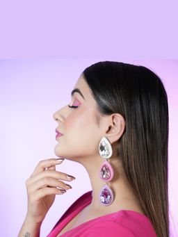 Label Pooja Rohra - Multi-Color Zinnia Ombre Earrings
