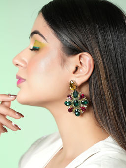 Label Pooja Rohra - Green Sol Earrings