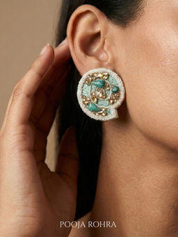 Label Pooja Rohra - Green Shelly Earrings