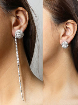 Label Pooja Rohra - Silver Charlie Multi-Way Earrings