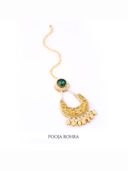 Label Pooja Rohra - Green Aaradhya Maang Tikka