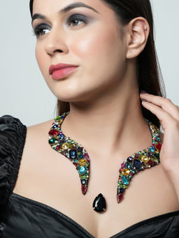 Label Pooja Rohra - Multi-Color Celestial Flight Necklace