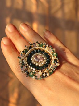 Label Pooja Rohra - Multi-Color Aishwa Ring