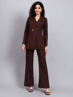 Powersutra - Tailored Brown Featuring Clasped Co-Ord Set
