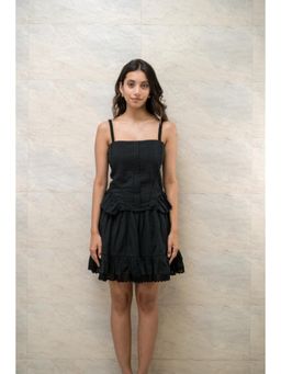 Branche - Black Peplum Twin Top With Skirt