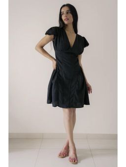 Branche - Black Dobby Mini Dress