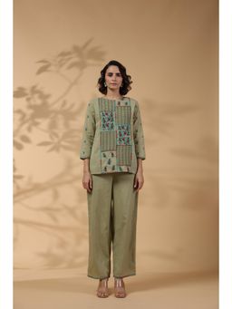 STIL-O-STITCH - Green Colour Top With Pant