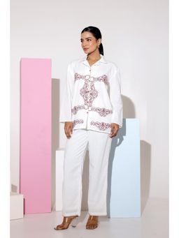 STIL-O-STITCH - Maroon Colour Shirt With Pant