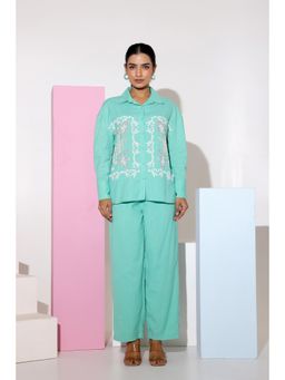 STIL-O-STITCH - Aqua Colour Shirt With Pant