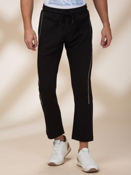 Being Human - Men Solid Black Blended Trackpant