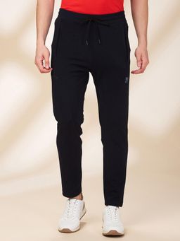 Being Human - Men Solid Navy Blue Blended Trackpant