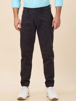 Being Human - Men Solid Charcoal Cotton Joggers